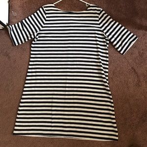 Blue/white striped dress